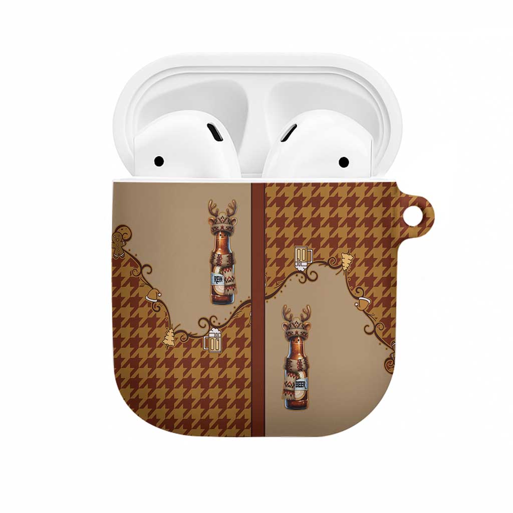 Western Yoke AirPods Case Rein Beer Christmas Houndstooth Patterns - Wonder Print Shop