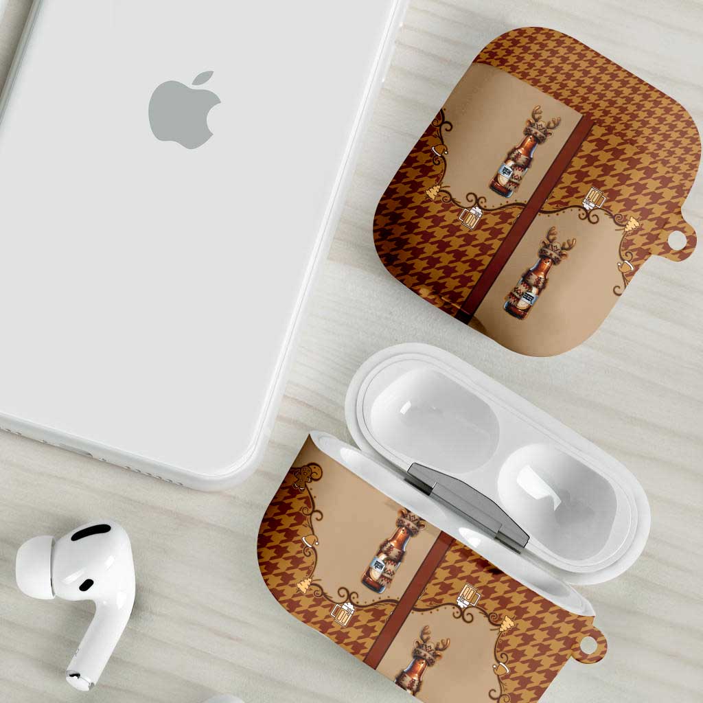 Western Yoke AirPods Case Rein Beer Christmas Houndstooth Patterns - Wonder Print Shop