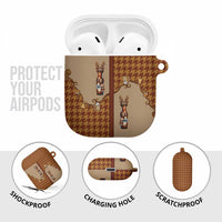Western Yoke AirPods Case Rein Beer Christmas Houndstooth Patterns - Wonder Print Shop