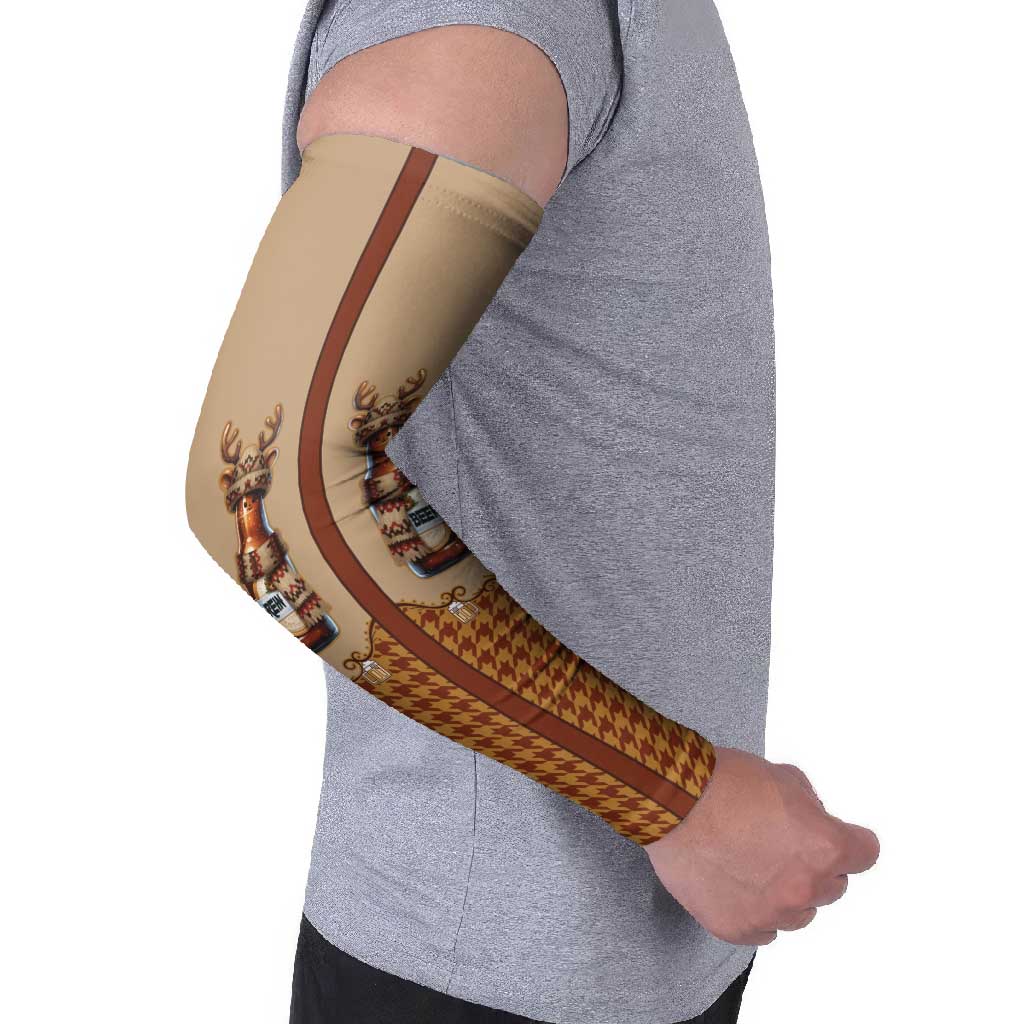 Western Yoke Arm Sleeves Rein Beer Christmas Houndstooth Patterns - Wonder Print Shop