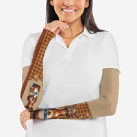 Western Yoke Arm Sleeves Rein Beer Christmas Houndstooth Patterns - Wonder Print Shop