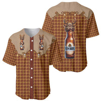 Western Yoke Baseball Jersey Rein Beer Christmas Houndstooth Patterns - Wonder Print Shop
