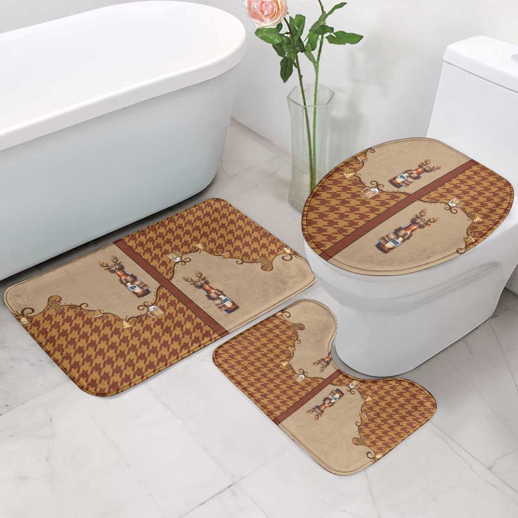 Western Yoke Bathroom Set Rein Beer Christmas Houndstooth Patterns - Wonder Print Shop