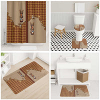Western Yoke Bathroom Set Rein Beer Christmas Houndstooth Patterns - Wonder Print Shop