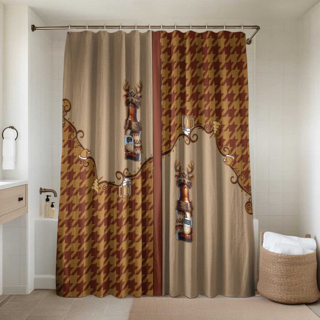 Western Yoke Bathroom Set Rein Beer Christmas Houndstooth Patterns - Wonder Print Shop