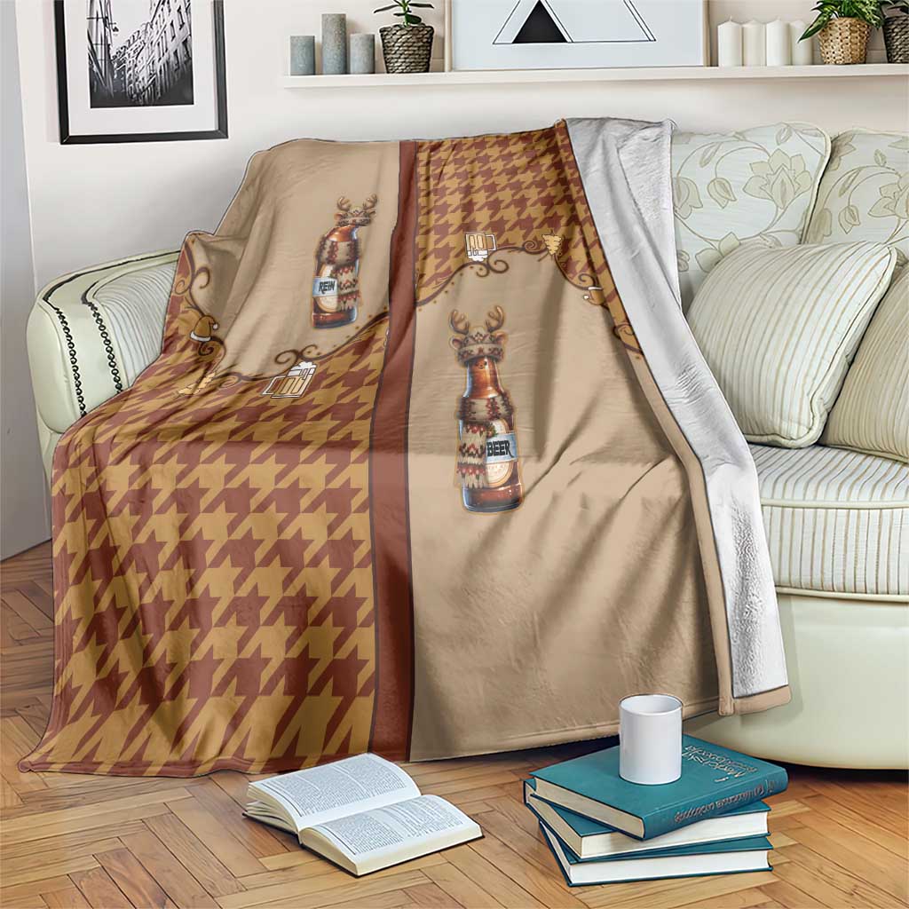 Western Yoke Blanket Rein Beer Christmas Houndstooth Patterns - Wonder Print Shop