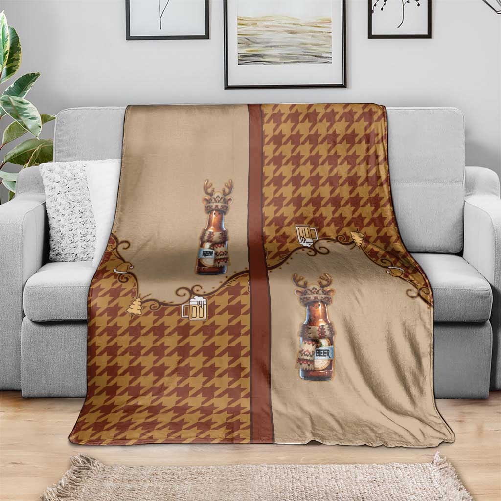 Western Yoke Blanket Rein Beer Christmas Houndstooth Patterns - Wonder Print Shop