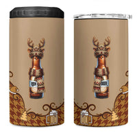 Western Yoke 4 in 1 Can Cooler Tumbler Rein Beer Christmas Houndstooth Patterns - Wonder Print Shop