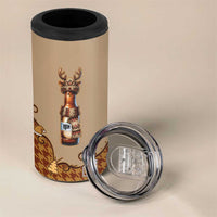 Western Yoke 4 in 1 Can Cooler Tumbler Rein Beer Christmas Houndstooth Patterns - Wonder Print Shop
