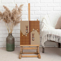 Western Yoke Canvas Wall Art Rein Beer Christmas Houndstooth Patterns - Wonder Print Shop