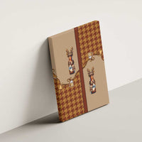 Western Yoke Canvas Wall Art Rein Beer Christmas Houndstooth Patterns - Wonder Print Shop