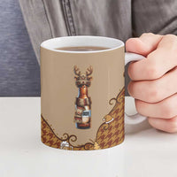 Western Yoke Ceramic Mug Rein Beer Christmas Houndstooth Patterns - Wonder Print Shop