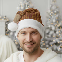 Western Yoke Christmas Santa Hat Rein Beer Christmas Houndstooth Patterns - Wonder Print Shop