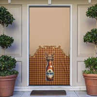 Western Yoke Door Cover Rein Beer Christmas Houndstooth Patterns - Wonder Print Shop