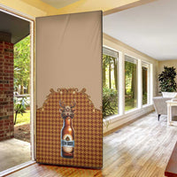 Western Yoke Door Cover Rein Beer Christmas Houndstooth Patterns - Wonder Print Shop