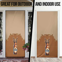 Western Yoke Door Cover Rein Beer Christmas Houndstooth Patterns - Wonder Print Shop