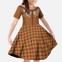 Western Yoke Family Matching Mermaid Dress and Hawaiian Shirt Rein Beer Christmas Houndstooth Patterns - Wonder Print Shop