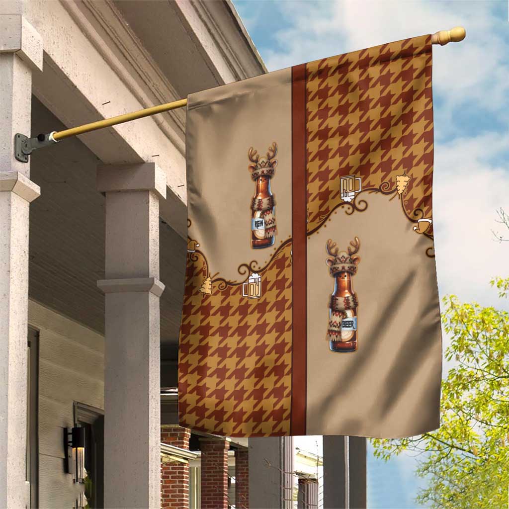 Western Yoke Garden Flag Rein Beer Christmas Houndstooth Patterns - Wonder Print Shop