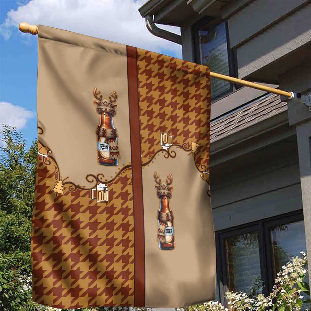 Western Yoke Garden Flag Rein Beer Christmas Houndstooth Patterns - Wonder Print Shop