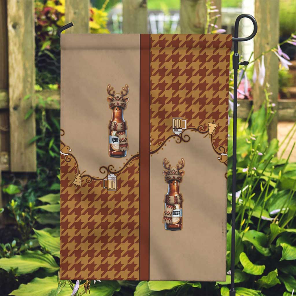 Western Yoke Garden Flag Rein Beer Christmas Houndstooth Patterns - Wonder Print Shop