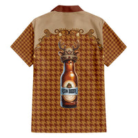 Western Yoke Hawaiian Shirt Rein Beer Christmas Houndstooth Patterns - Wonder Print Shop