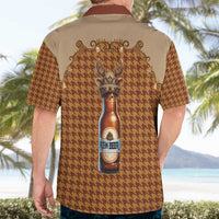 Western Yoke Hawaiian Shirt Rein Beer Christmas Houndstooth Patterns - Wonder Print Shop
