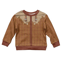 Western Yoke Kid Ugly Christmas Sweater Rein Beer Christmas Houndstooth Patterns - Wonder Print Shop