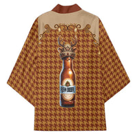 Western Yoke Kimono Rein Beer Christmas Houndstooth Patterns - Wonder Print Shop