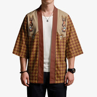 Western Yoke Kimono Rein Beer Christmas Houndstooth Patterns - Wonder Print Shop