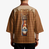Western Yoke Kimono Rein Beer Christmas Houndstooth Patterns - Wonder Print Shop