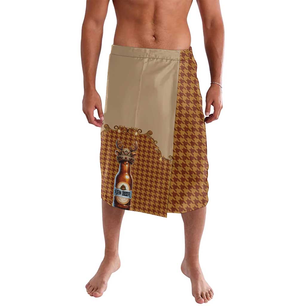 Western Yoke Lavalava Rein Beer Christmas Houndstooth Patterns - Wonder Print Shop
