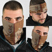 Western Yoke Neck Gaiter Rein Beer Christmas Houndstooth Patterns - Wonder Print Shop