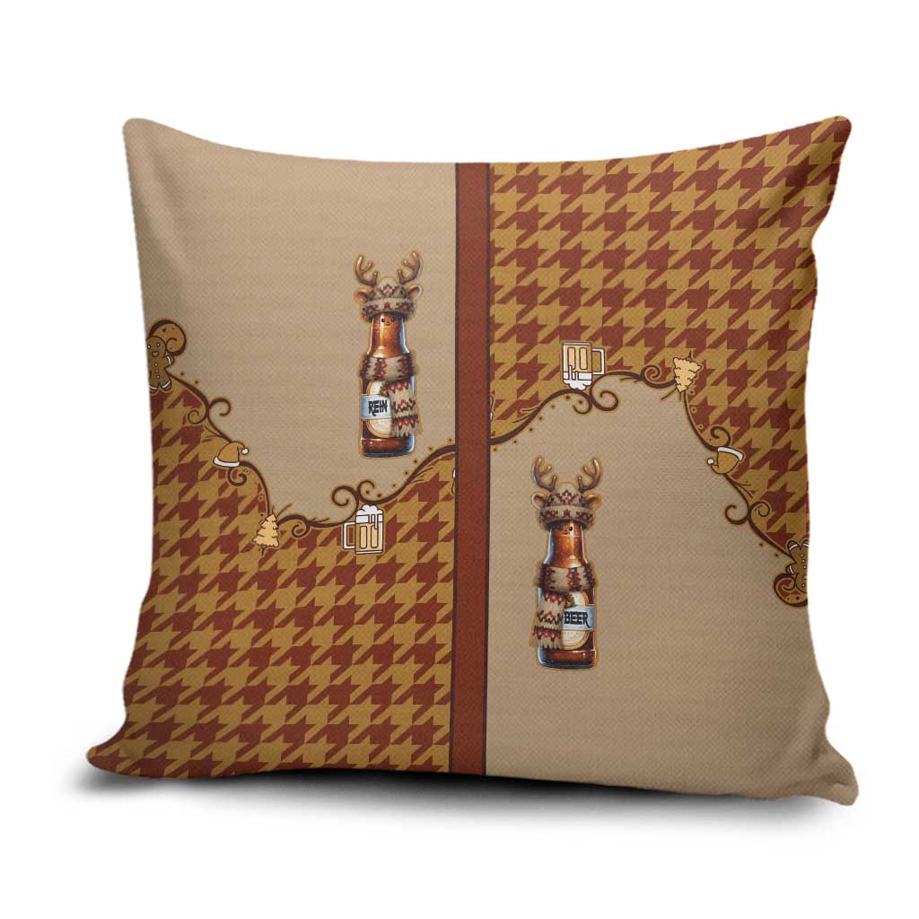 Western Yoke Pillow Cover Rein Beer Christmas Houndstooth Patterns - Wonder Print Shop