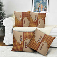 Western Yoke Pillow Cover Rein Beer Christmas Houndstooth Patterns - Wonder Print Shop