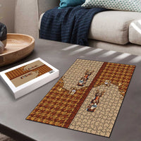 Western Yoke Puzzle Rein Beer Christmas Houndstooth Patterns - Wonder Print Shop