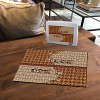 Western Yoke Puzzle Rein Beer Christmas Houndstooth Patterns - Wonder Print Shop