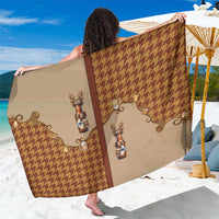 Western Yoke Sarong Rein Beer Christmas Houndstooth Patterns - Wonder Print Shop