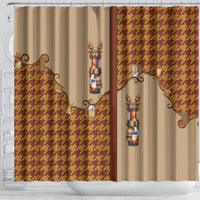 Western Yoke Shower Curtain Rein Beer Christmas Houndstooth Patterns - Wonder Print Shop