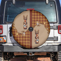Western Yoke Spare Tire Cover Rein Beer Christmas Houndstooth Patterns - Wonder Print Shop