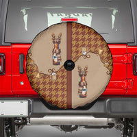 Western Yoke Spare Tire Cover Rein Beer Christmas Houndstooth Patterns - Wonder Print Shop