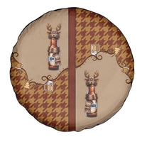 Western Yoke Spare Tire Cover Rein Beer Christmas Houndstooth Patterns - Wonder Print Shop