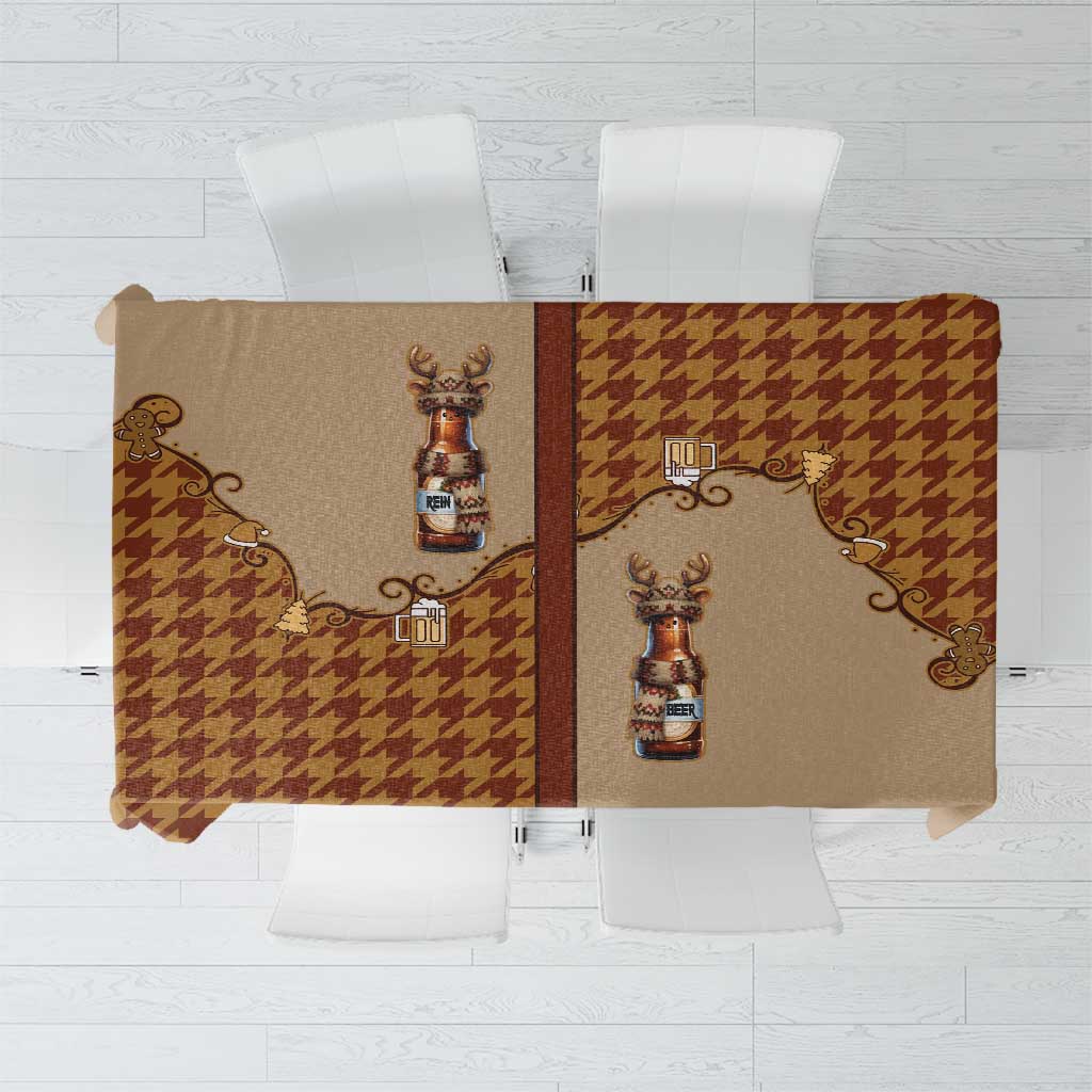 Western Yoke Tablecloth Rein Beer Christmas Houndstooth Patterns - Wonder Print Shop