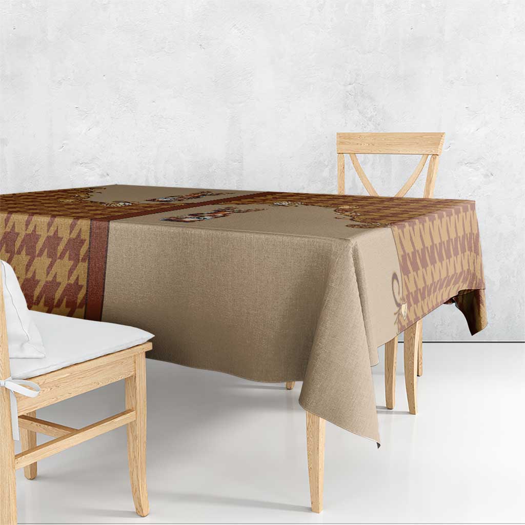 Western Yoke Tablecloth Rein Beer Christmas Houndstooth Patterns - Wonder Print Shop