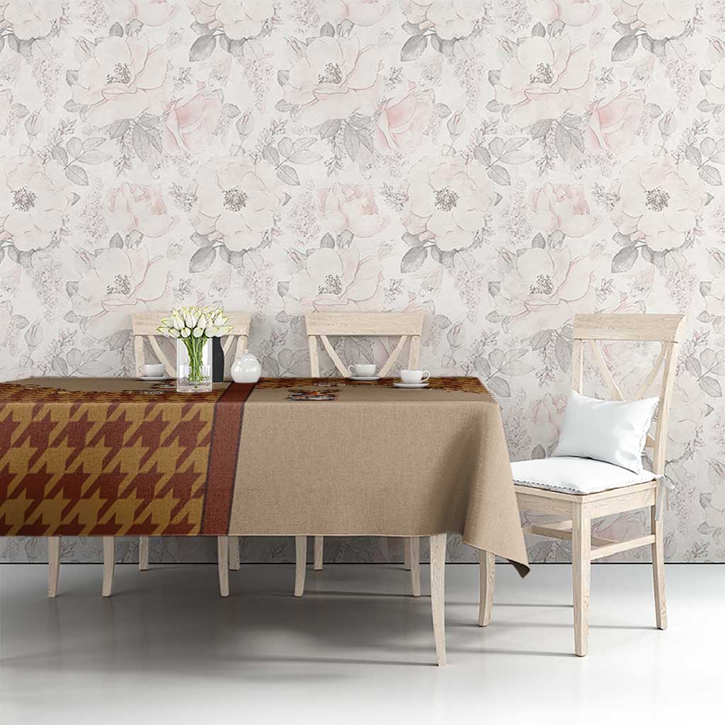 Western Yoke Tablecloth Rein Beer Christmas Houndstooth Patterns - Wonder Print Shop