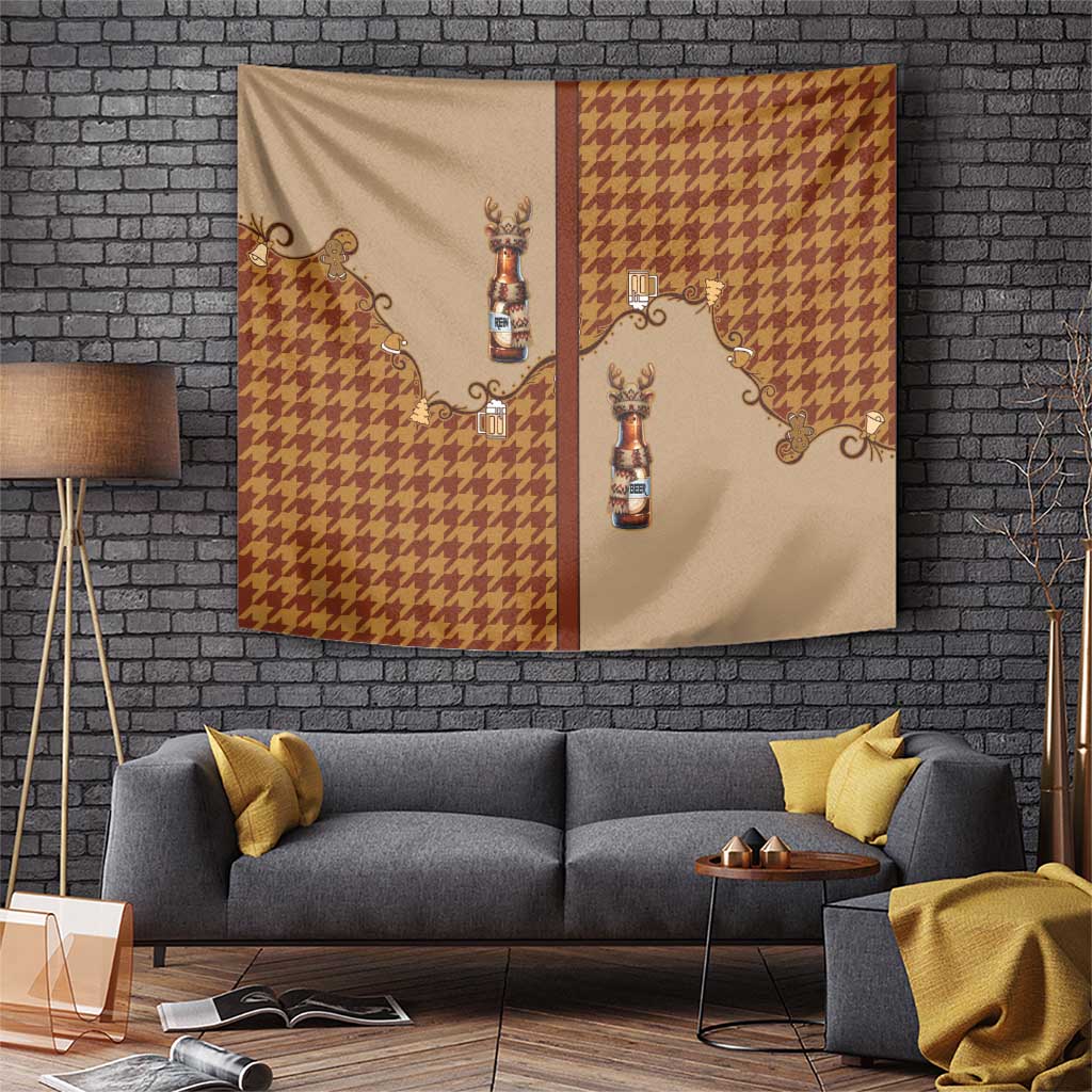 Western Yoke Tapestry Rein Beer Christmas Houndstooth Patterns - Wonder Print Shop