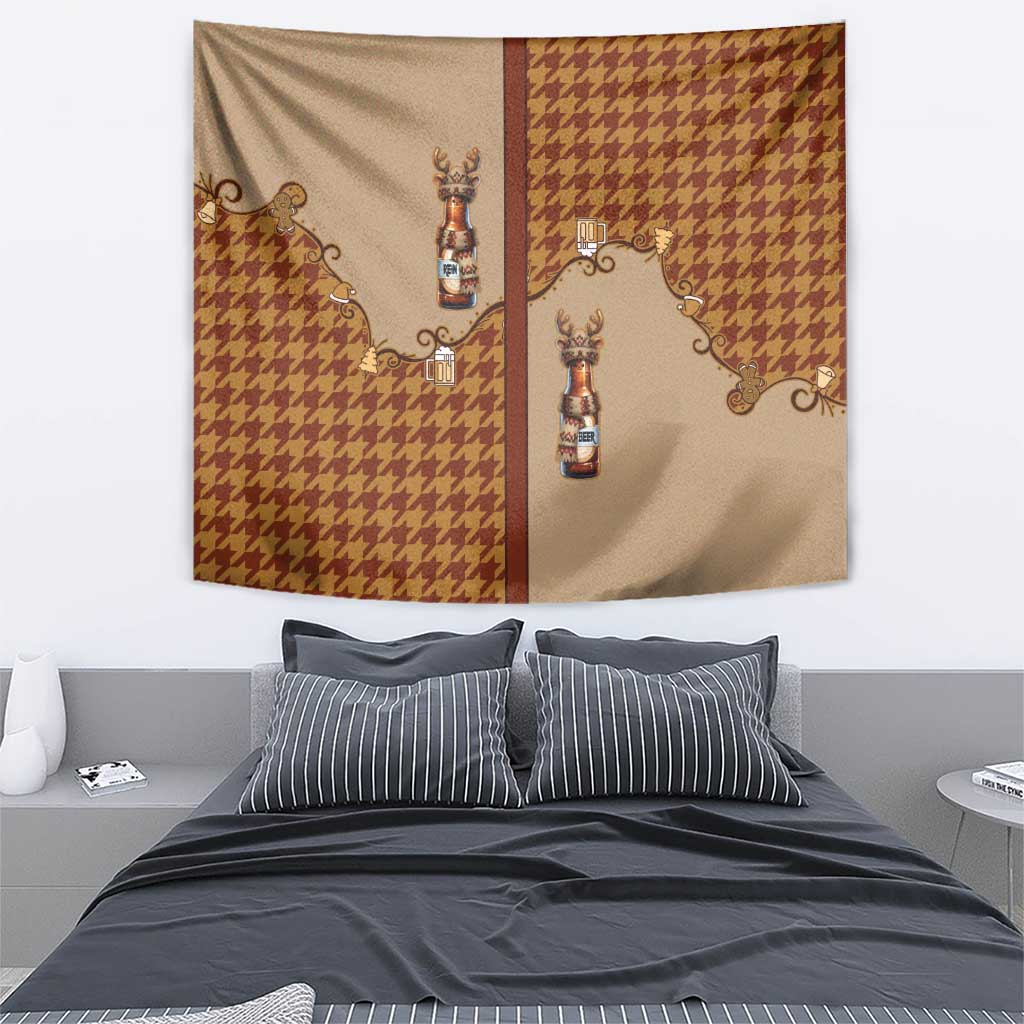 Western Yoke Tapestry Rein Beer Christmas Houndstooth Patterns - Wonder Print Shop