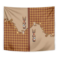 Western Yoke Tapestry Rein Beer Christmas Houndstooth Patterns - Wonder Print Shop