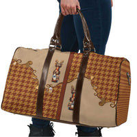 Western Yoke Travel Bag Rein Beer Christmas Houndstooth Patterns - Wonder Print Shop