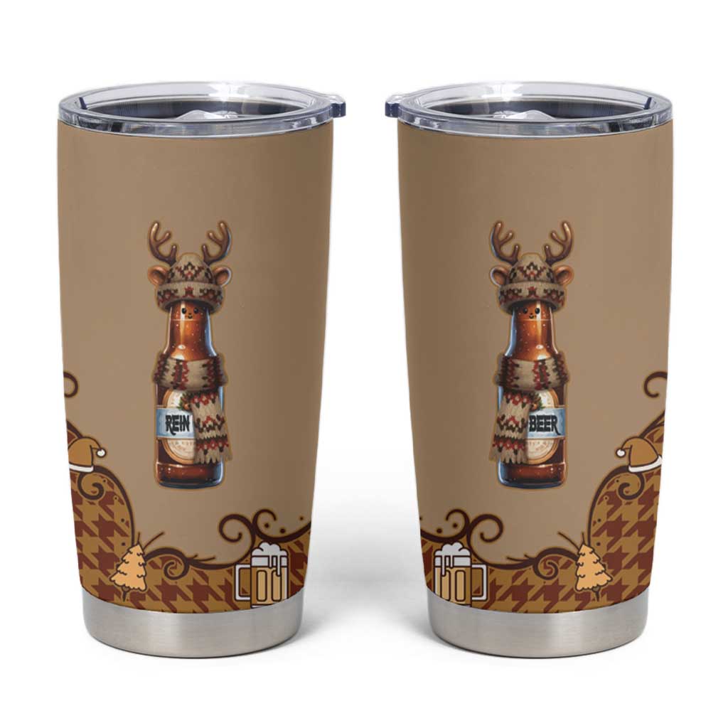 Western Yoke Tumbler Cup Rein Beer Christmas Houndstooth Patterns - Wonder Print Shop