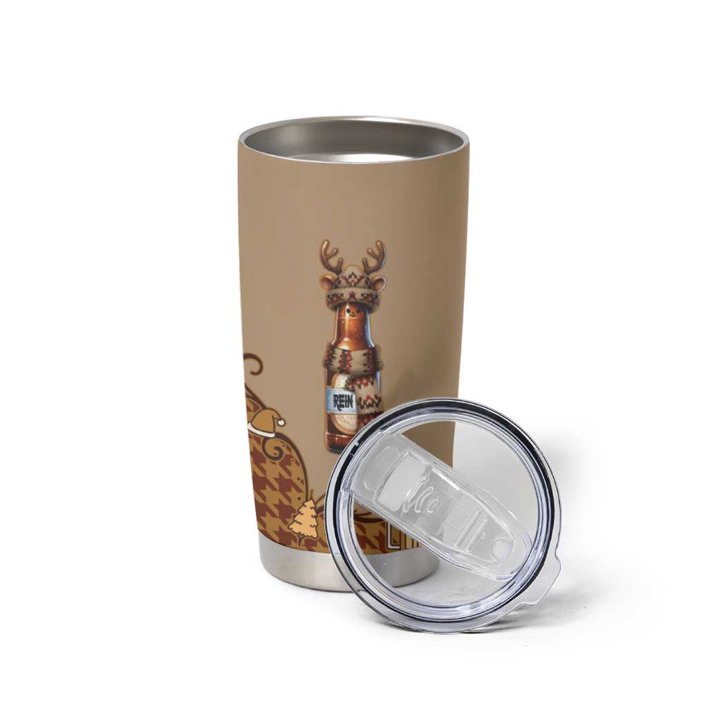 Western Yoke Tumbler Cup Rein Beer Christmas Houndstooth Patterns - Wonder Print Shop